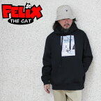 Felix the Cat フィリックス・ザ・キャット プリント パーカー フーディー スウェット 裏起毛 大きいサイズ メンズ M L XL XXL XXXL おしゃれ ストリート 綿 コットン デザイン プリント かっこいい おしゃれ 人気 安い ブランド ストリート系 重ね着 フェス ゆったり