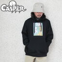 Casper キャスパー プリント パーカー フーディー スウェット 裏起毛 大きいサイズ メンズ M L XL XXL XXXL おしゃれ ストリート 綿 コットン デザイン プリント かっこいい おしゃれ 人気 安い ブランド ストリート系 重ね着 フェス ゆったり