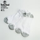 Timberland ティンバーランド Men 039 s メンズ 4 Pair Pack Basic No Show Sock 4足セット ショート丈 アンクル丈 靴下 ストリート メンズ インポート ホワイト 白 ブランド 人気