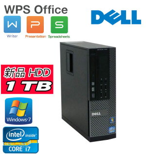 中古パソコンキングソフトオフィスDELL7010SF(Corei73770(3.4GHz)(メモリー4GB)(新品1TB)(DVDマルチ)(64BitWindows7Pro)【中古】P20Feb16【中古パソコン】