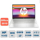 新品 HP ノートパソコン　15.6型 Pavilion 15 G3 Core i7 IPSタッチパネル搭載 第13世代 インテル Core i7 1355U(Raptor Lake) 10コア メモリ：16GB M.2 SSD：512GB