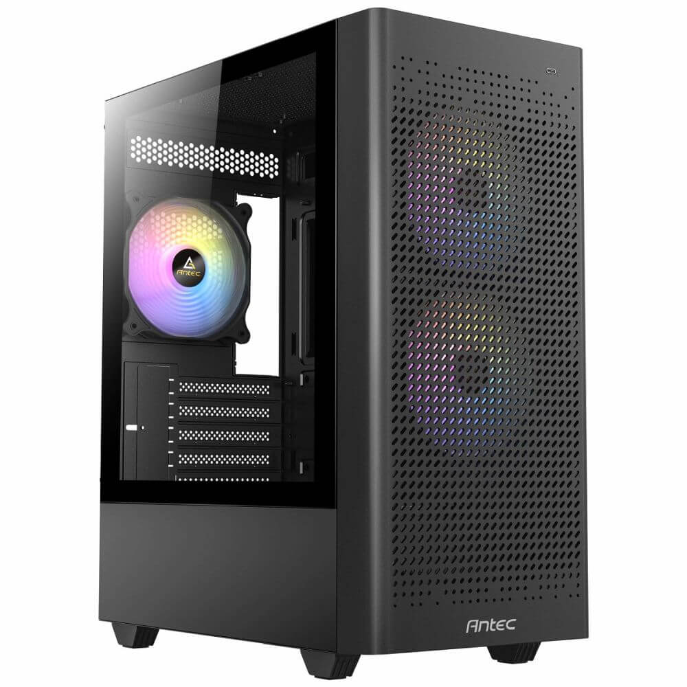 Antec NX500M ARGB ARGBファン3個、強化ガラス搭載のMicroATX対応ミニタワーケース