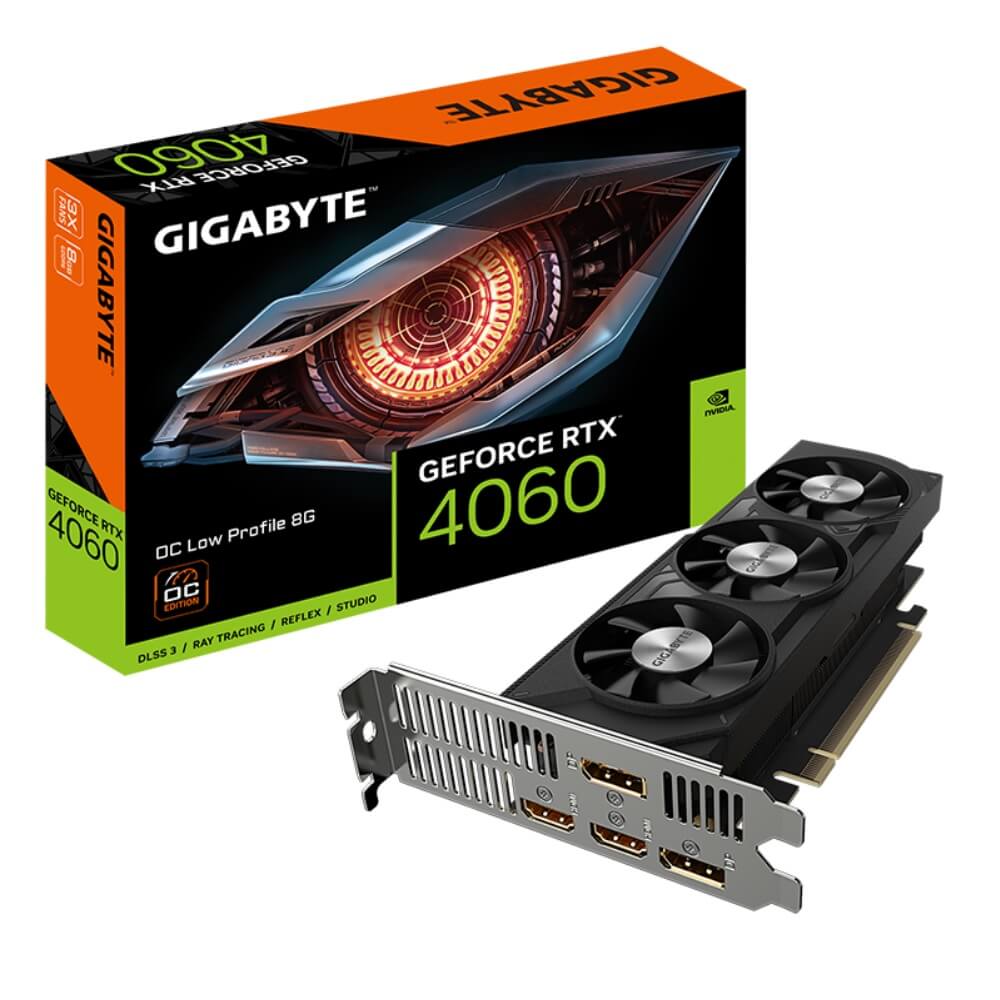 GIGABYTE GeForce RTX 4060 OC Low Profile 8G GV-N4060OC-8GL 搭載 グラフィックスカード
