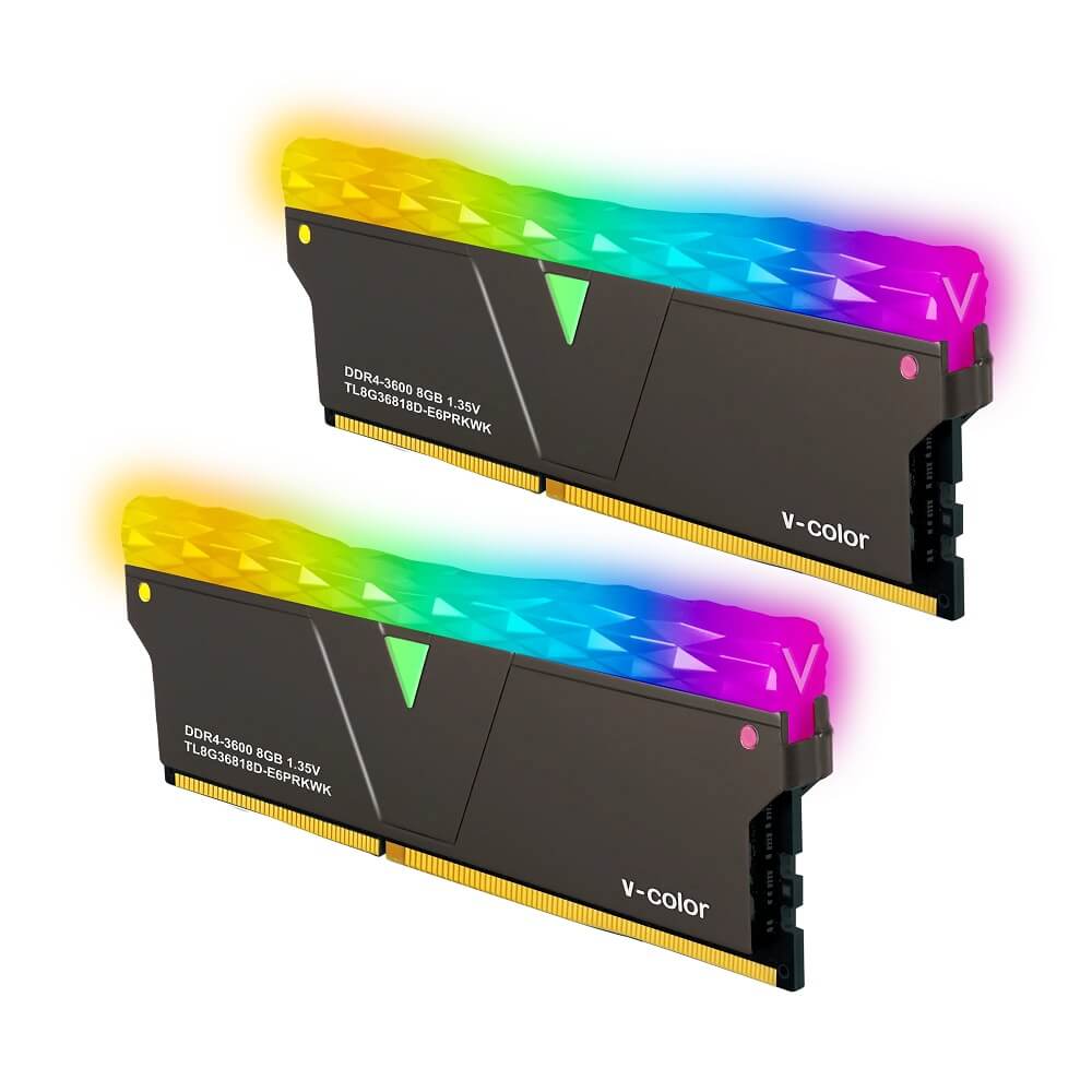 V-Color TL8G36818D-E6PRKWK Prism Pro RGB U-DIMM シリーズ PC4-28800(DDR4-3600) 16GB (8GB×2) メモリキット