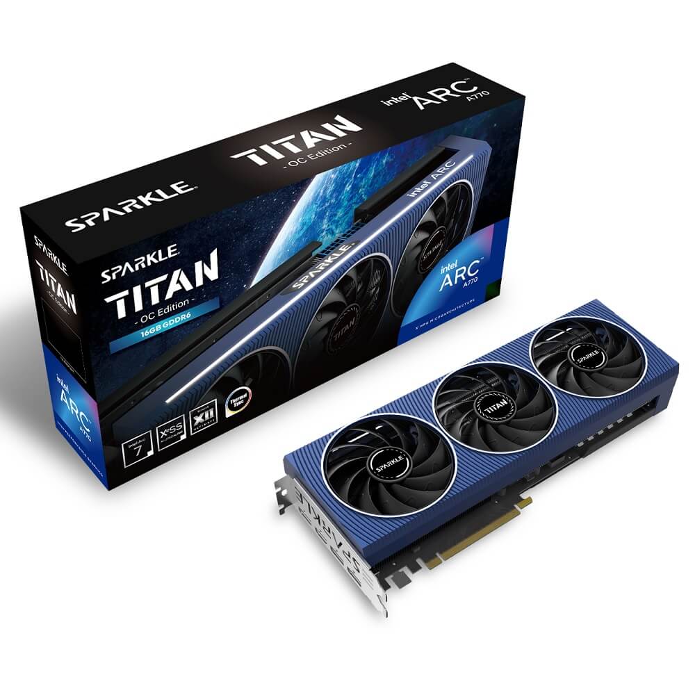 SPARKLE Intel Arc A770 TITAN OC Edition(SA770T-16GOC) Intel Arc A770搭載グラフィックカードOC版 トリプルファン…