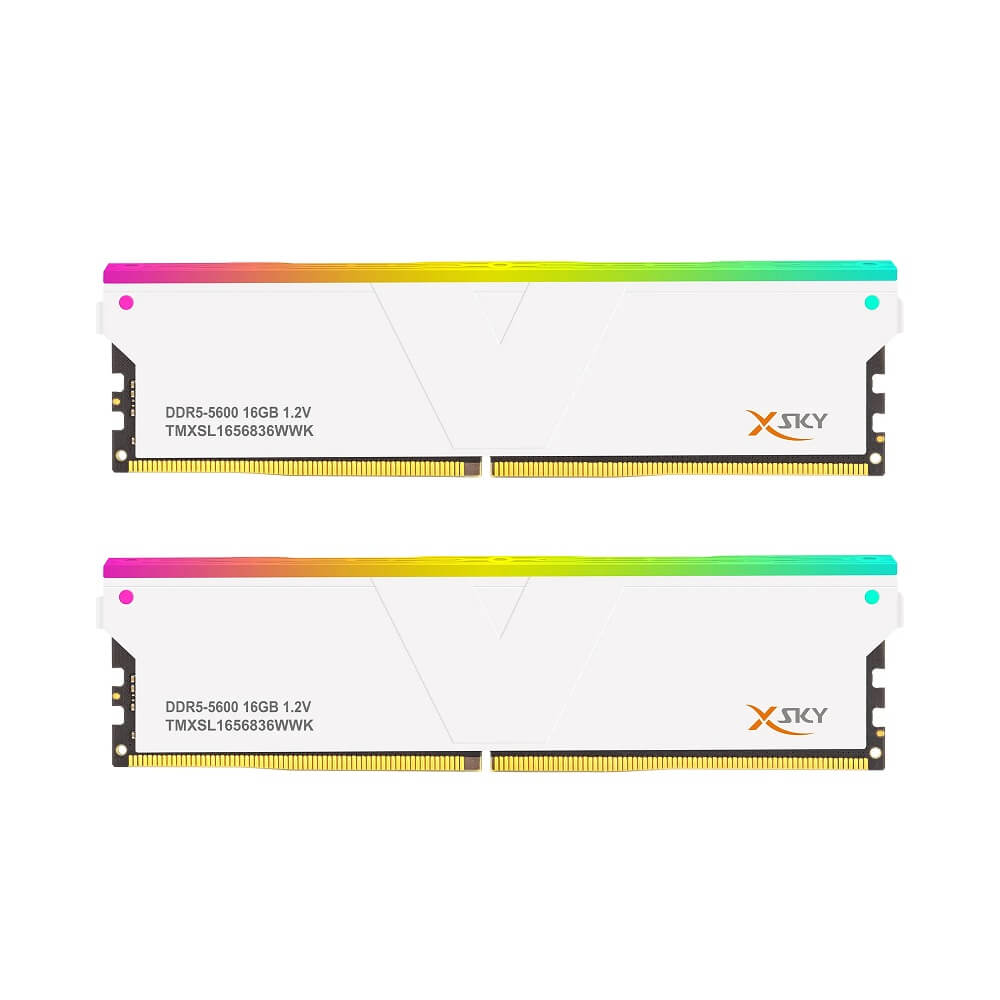 V-Color TMXSL1656836WWK Manta XSky RGB U-DIMM シリーズ PC5-44800(DDR5-5600) 32GB (16GB×2) メモリキット ホワイトモデル