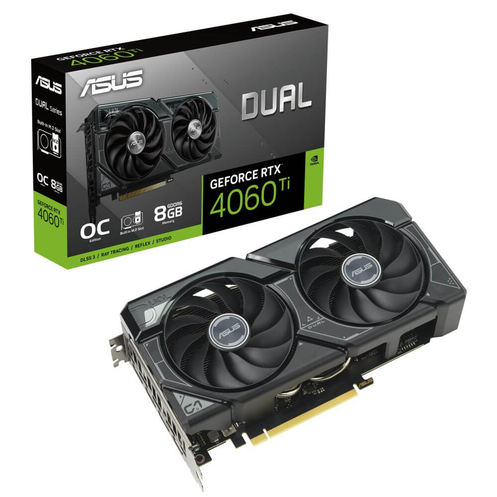 ASUS Dual GeForce RTX 4060 Ti SSD OC Edition 8GB GDDR6 DUAL-RTX4060TI-O8G-SSD 搭載 グラフィックスカード