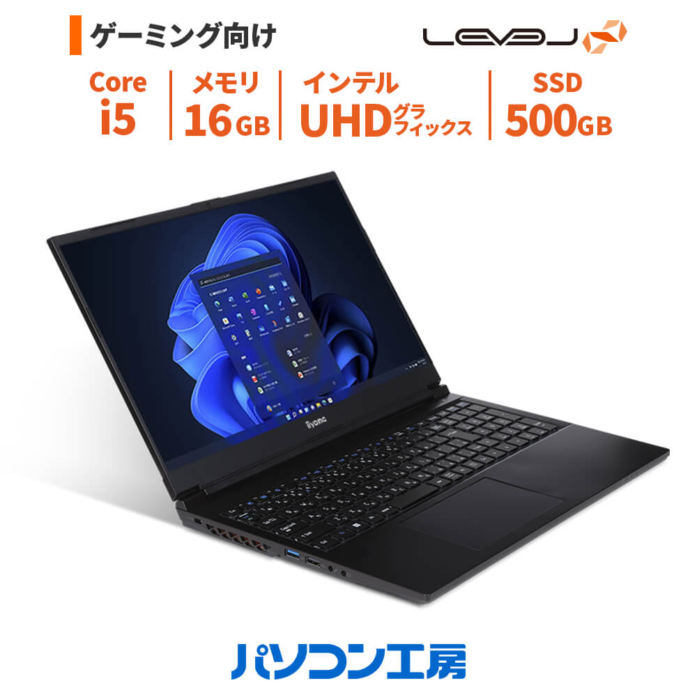 ゲーミングノートPC 新品 15.6型/Core i5-12450H/16GB/500GB SSD/Windows 11 BTO レベルインフィニティ