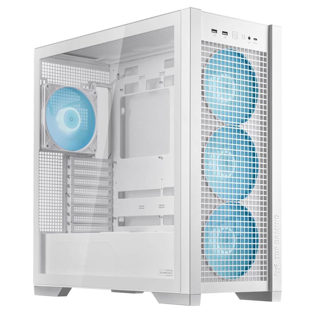 ASUS TUF GAMING GT302 ARGB WHITE GT302/ARGB/FANS/WHT// ミドルタワーケース 「BTF」背面コネクターマザーボード対応 ホワイト