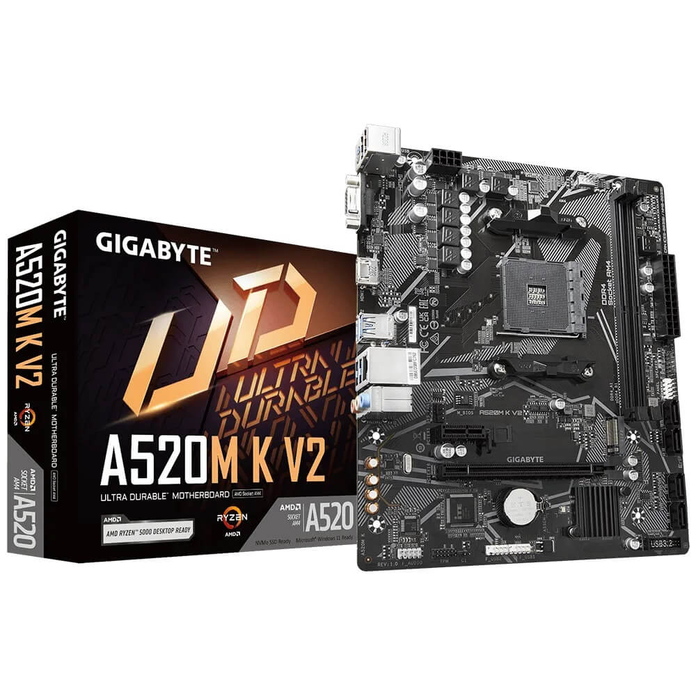 GIGABYTE A520M K V2 AMD A520チップセット搭載 MicroATXマザーボード