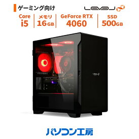 ゲーミングPC 新品 Core i5 14400F/RTX 4060/16GB/500GB M.2 SSD/Windows 11