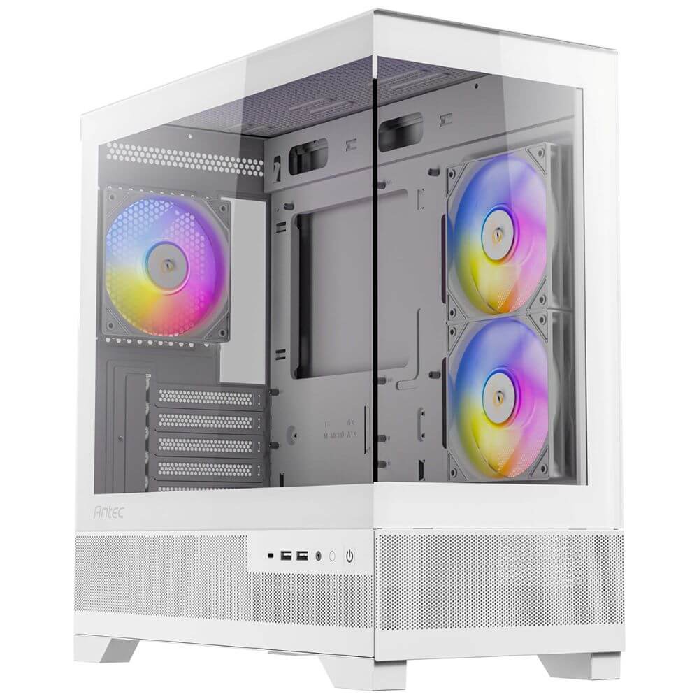 Antec CX500M ARGB White ARGBファン3個 標準搭載 ピラーレス Micro-ATX対応ミニタワーPCケース