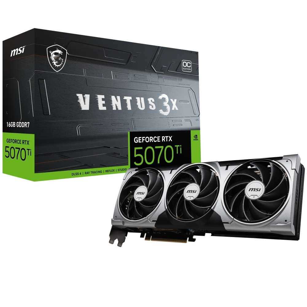 MSI GeForce RTX 5070 Ti 16G VENTUS 3X OC NVIDIA GeForce RTX 5070 Ti搭載 グラフィックスカード
