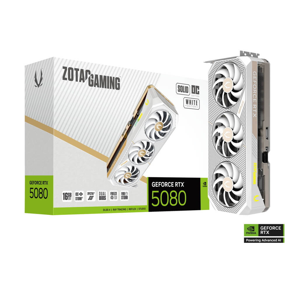 ZOTAC ZOTAC GAMING GeForce RTX 5080 SOLID OC White Edition NVIDIA GeForce RTX 5080搭載 グラフィックスカード