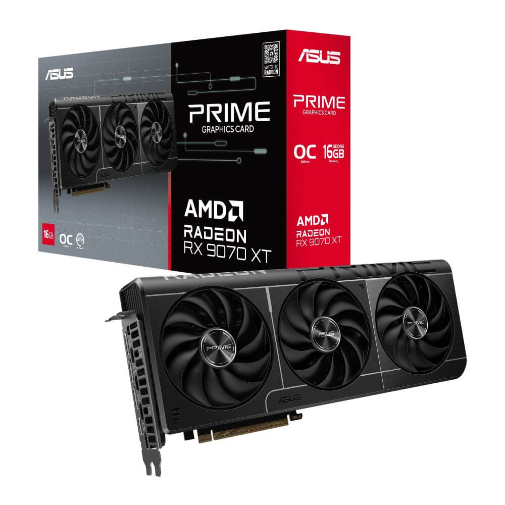 ASUS Prime Radeon RX 9070 XT OC Edition 16GB GDDR6 AMD Radeon RX 9070 XT ܥեåɡPRIME-RX9070XT-O16G