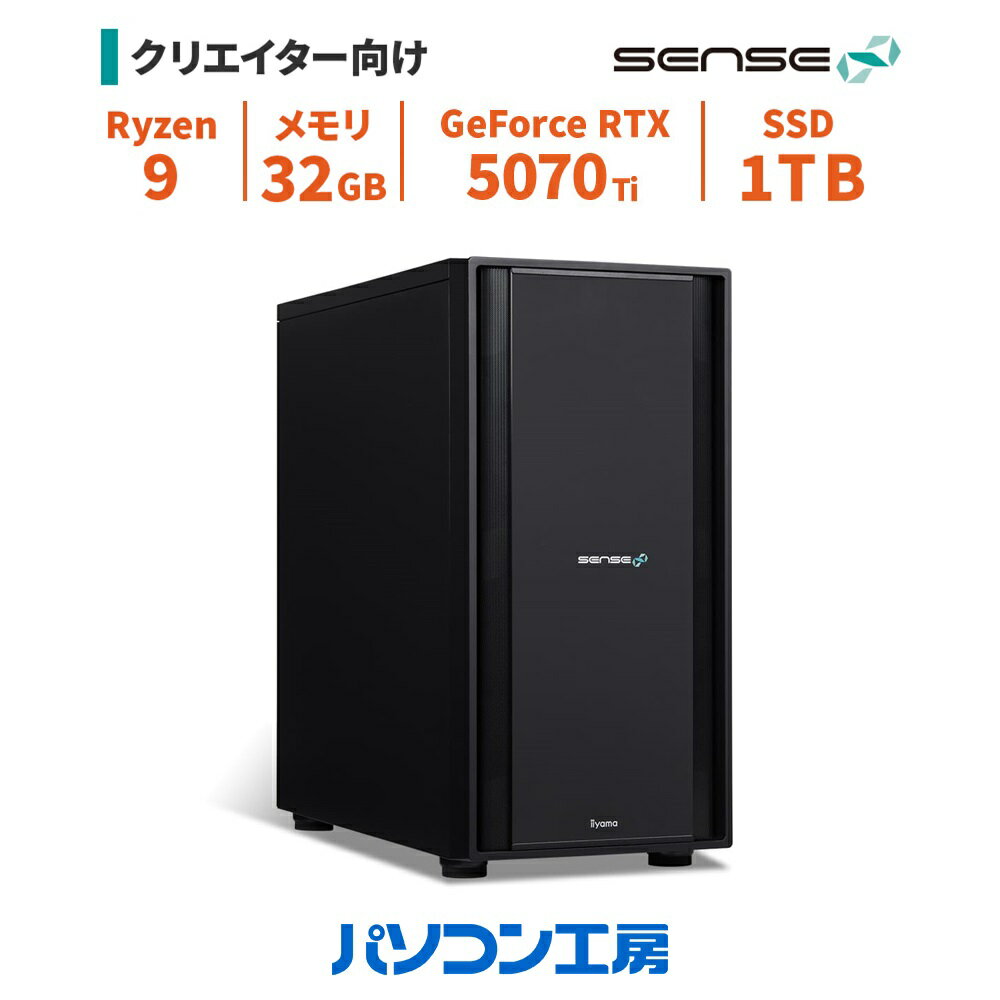 デスクトップパソコン 新品 Ryzen 9 9950X3D+水冷/RTX 5070 Ti/32GB/1TB SSD/Windows 11 BTO