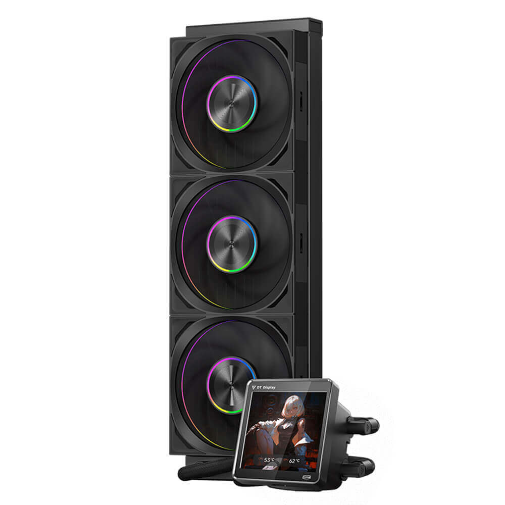 CPS DT360 ARGB Display Black PC Cooler 水冷CPUクーラー「DT360-ARGB-BK」360mmラジエーター ブラック