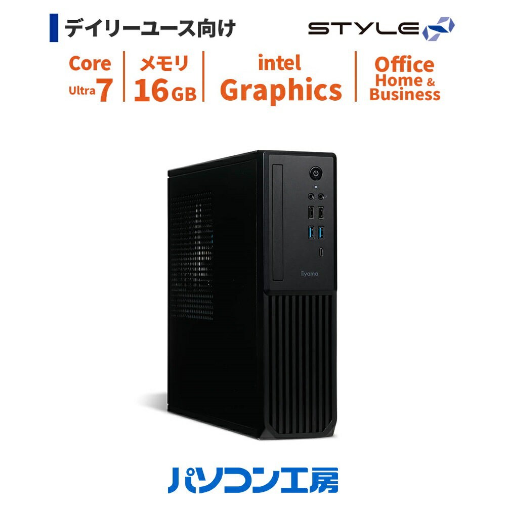 デスクトップパソコン 新品 Office Home & Business/Core Ultra 7 265/16GB/500GB SSD/Windows 11 BTO Office付き