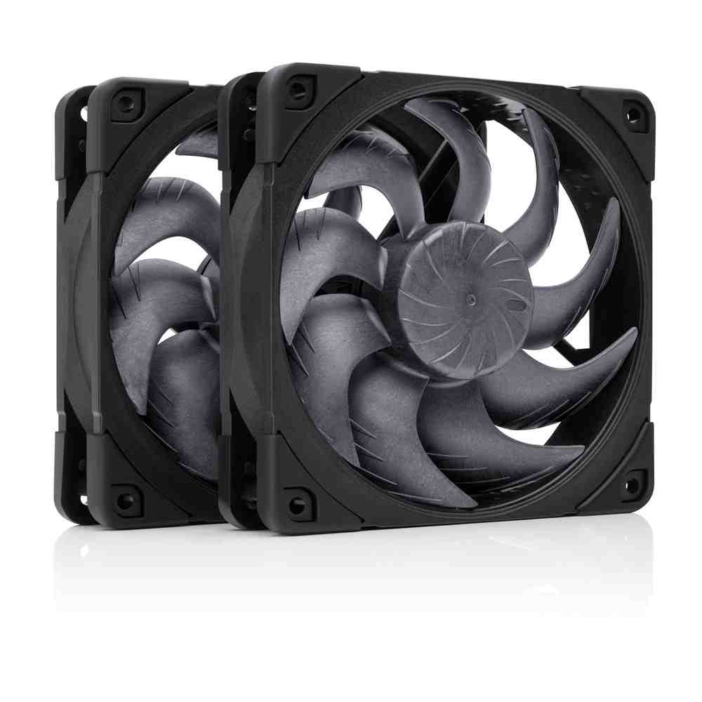 Noctua NF-A12x25 G2 PWM Sx2-PP 通常回転モデルプッシュプル用の2個セット、chromaxバージョン