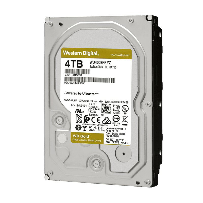 Western Digital WD4003FRYZ [4TB SATA600 7200] 3.5インチHDD WD Gold