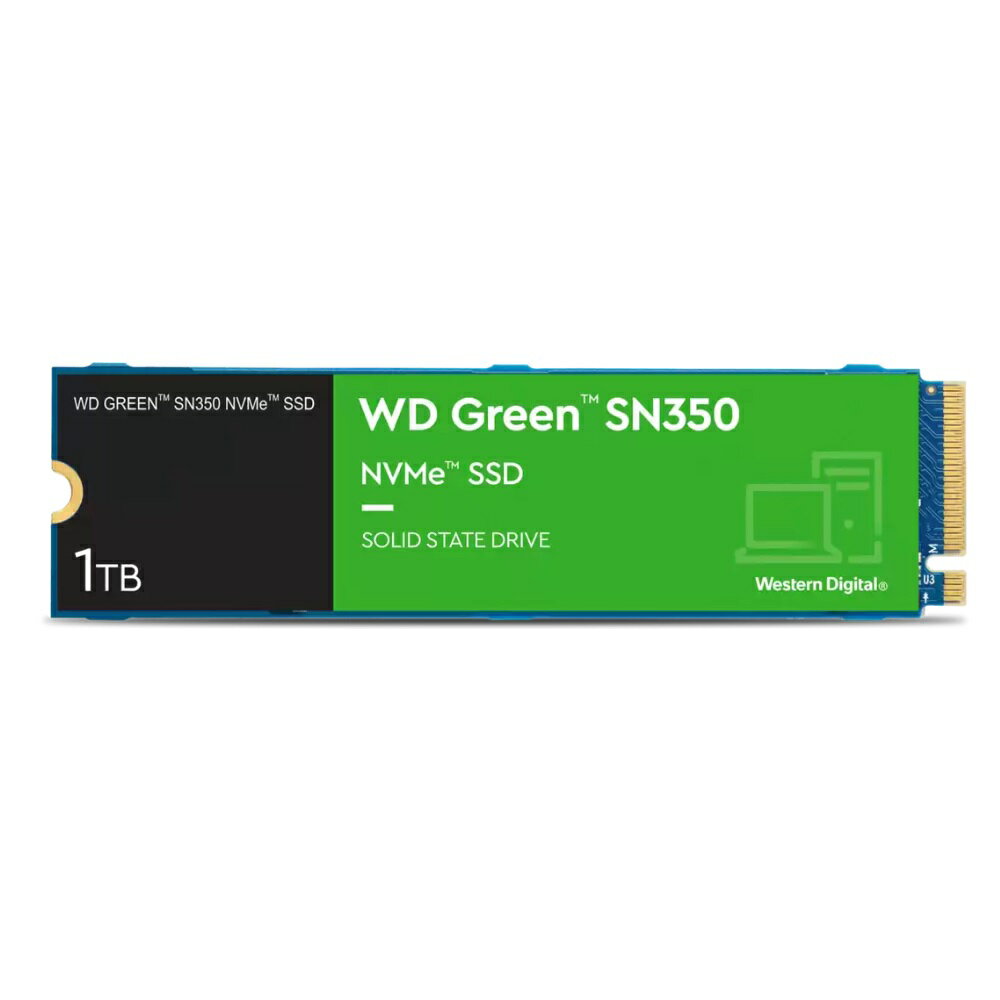 WD Green SN350 NVMe SSD シリーズ 1TBWD Green SN350 NVMe SSD WDS100T3G0C容量1TB接続方式M.2 (PCIe3.0x4 NVMe Type2280)シーケンシャルリード3200MB/sシーケンシャルライト2500MB/sランダムリード300,000 IOPSランダムライト400,000 IOPS備考総書込容量:100TBW最新情報につきましてはメーカーHPにてご確認くださいませ。◆◆ご注文前に必ずご確認ください◆◆・製品デザイン及び付属品・色・仕様等は予告なく変更される場合があります。(例:チップ配列含む基盤デザイン、色合い、マニュアルDL化など)・ご注文時や出荷時に仕様の指定はお承り致しておりません。(例:チップ構成やBIOSのリビジョンなど)・仕様変更に伴う交換、ご返品につきましてはお受けできません・万が一初期不良が発生した場合は交換・返品等の対応をさせていただきます。 対応保証期間が過ぎた場合は原則、有償修理扱いとなりますのでご注意下さい。・対応機種間違いなどの返品・交換には一切応じられません。予めよくご確認の上お求めください。・メーカー製/ブランドPCへの取付けに関しましては弊社にて動作保証が出来ませんので自己責任にてお取り付けください。・製品特性上、随時仕様詳細が変更する場合もございます。最新情報はメーカーサイトを必ずご確認下さい。・同一商品多数ご要望の方はご注文前に予めご連絡頂きますようお願いいたします。・商品開封後の返品はご遠慮頂いておりますので予めご了承くださいませ。・ご予約・お取寄せ商品等は入荷後随時配送となりますので、着日指定はご遠慮下さい。