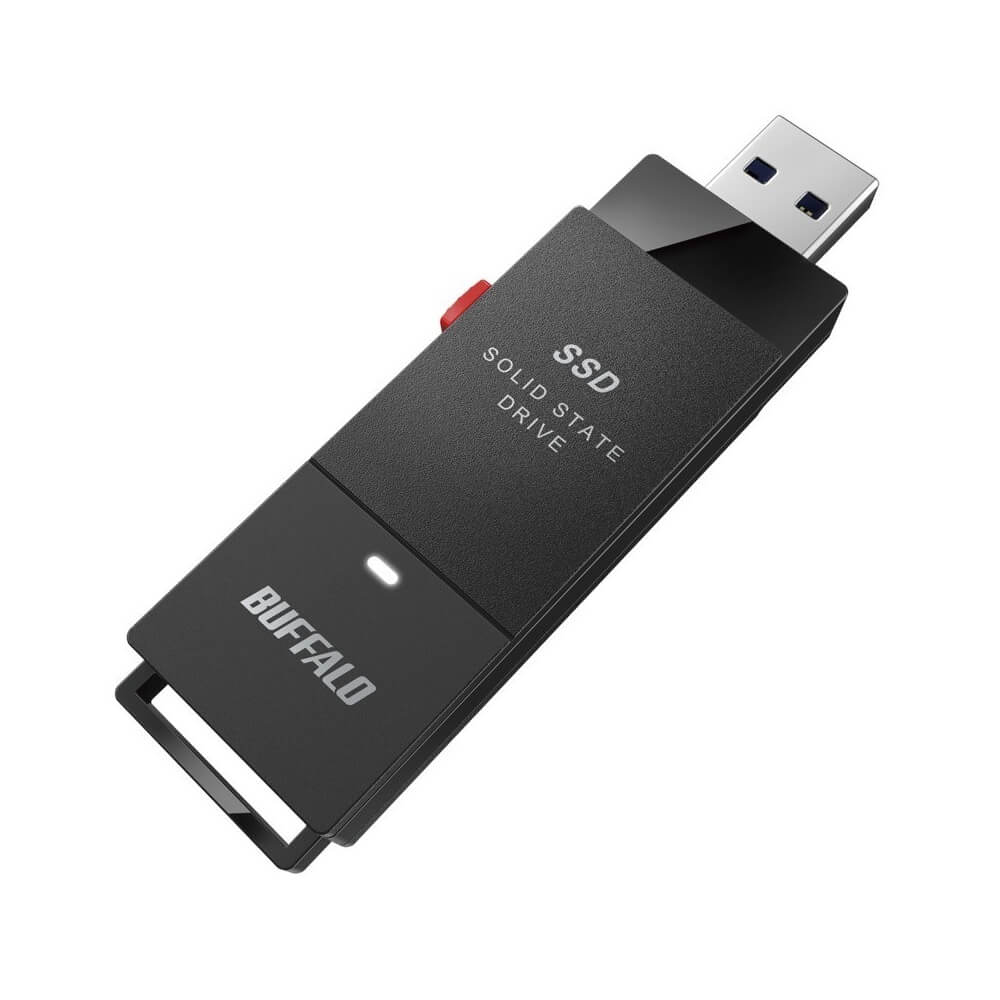 BUFFALO SSD-PUT1.0U3BC/D SSD+USB 3.2(Gen1)ōȃt@C] RpNgȃXeBbN^SSD