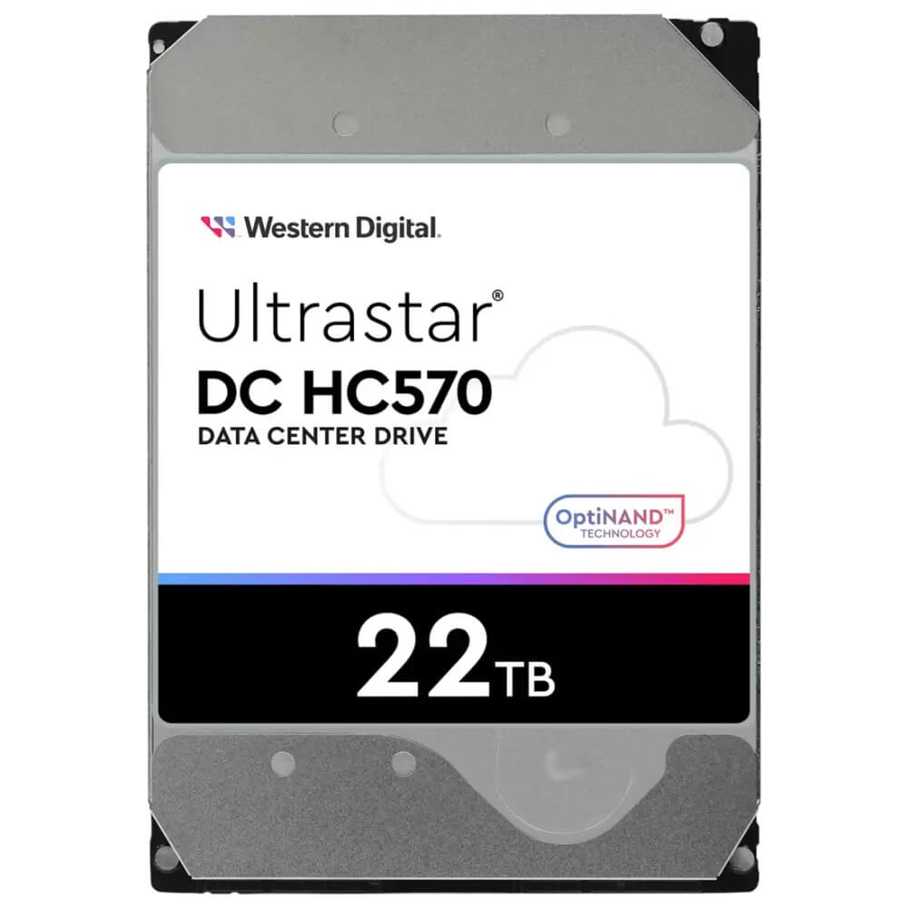 Western Digital WUH722222ALE6L4 Ultrastar DC HC570 シリーズ データセンター向けSATA HDD 22TB 茶箱