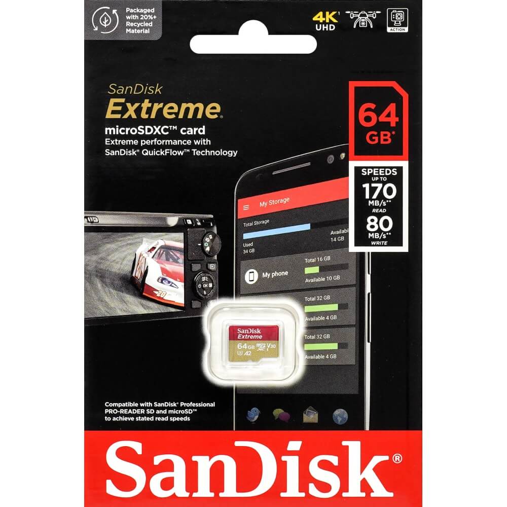 SanDisk SDSQXAH-064G-GN6MN SanDisk Extreme microSDXCメモリカード