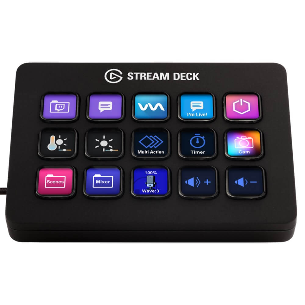 Elgato STREAM DECK MK.2 black 10GBA9900-JP 15個のカスタム可能なLCDキー搭載 スイッチャー ブラック