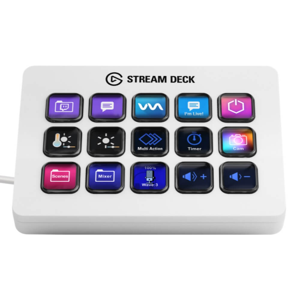 Elgato STREAM DECK MK.2 white 10GBA9911-JP 15個のカスタム可能なLCDキー搭載 スイッチャー ホワイト