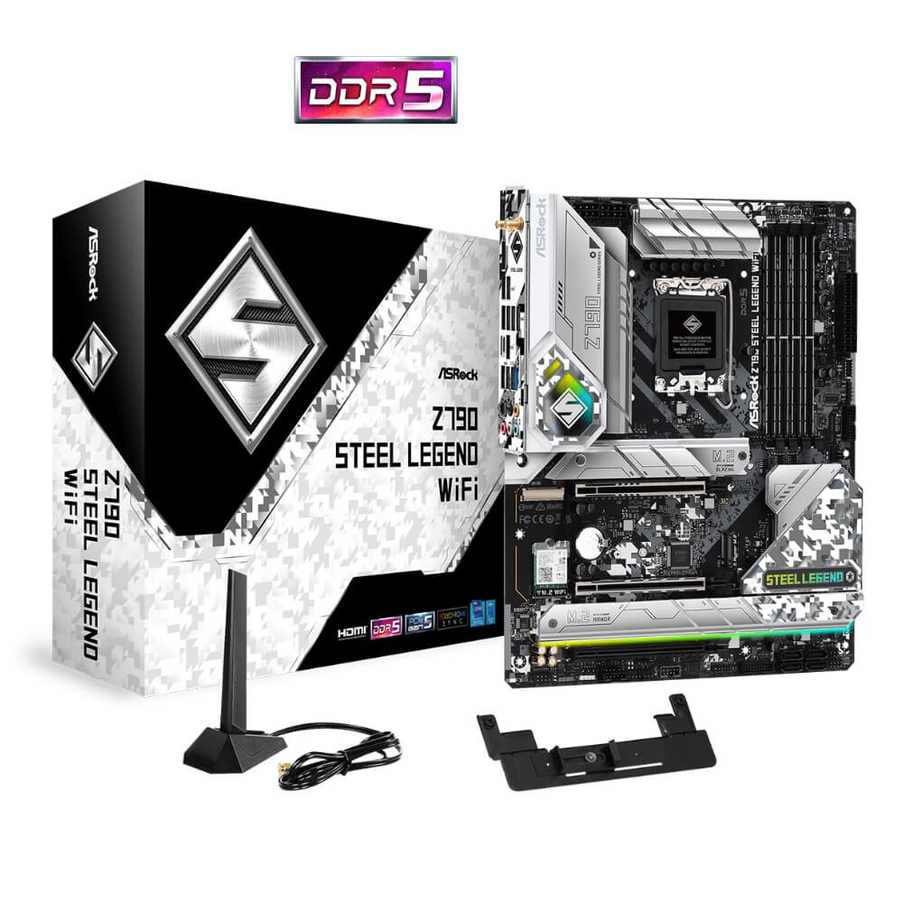 ASRock Z790 Steel Legend WiFi Intel 第13世代Coreプロセッサー対応 Z790チップセット搭載ATXマザーボード