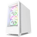 NZXT H5 Elite White CC-H51EW-01 140mm ライティング重視のミドルタワーケース ホワイト