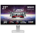 MSI G274QRFW 27C` WQHD(2560~1440)OC170Hz RAPID IPSpl̗pQ[~Oj^[ zCg