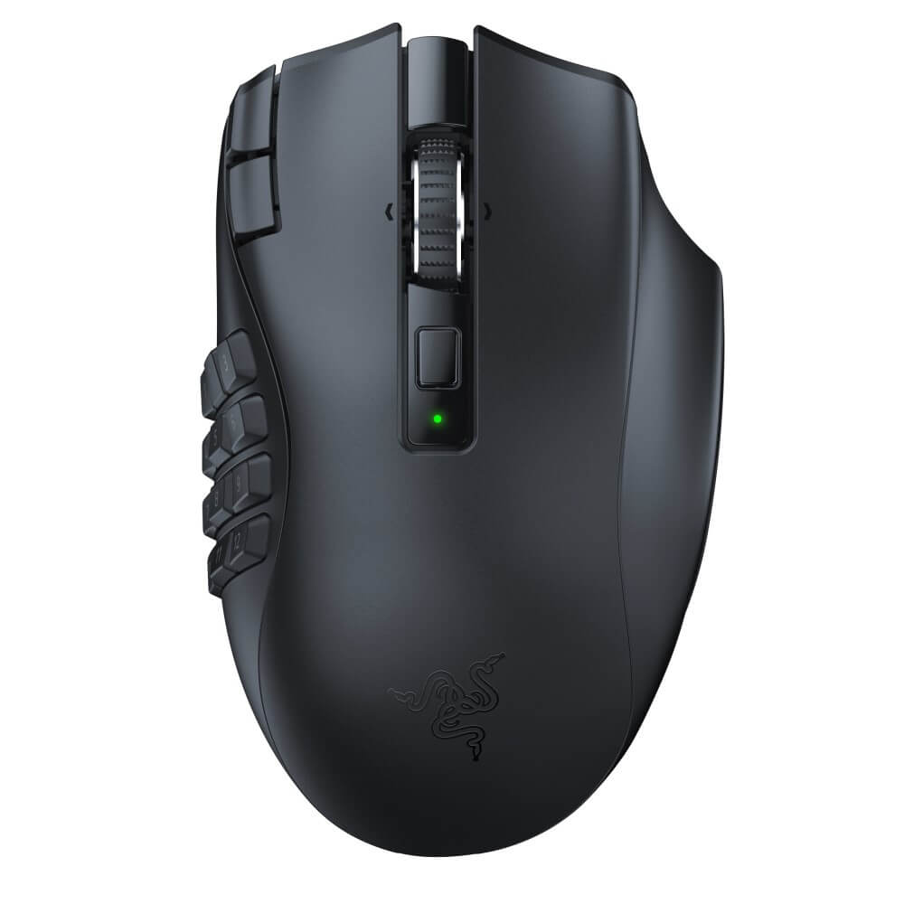 Razer Naga V2 HyperSpeed RZ01-03600100-R3A1 19個のボタン搭載のエルゴノミックワイヤレス MMO ゲーミングマウス