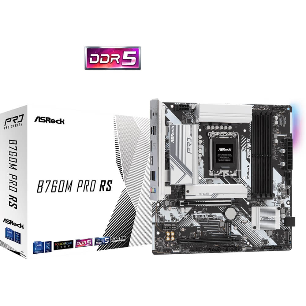 ASRock B760M Pro RS Intel 第13世代Coreプロセッサー対応 B760チップセット搭載MicroATXマザーボード