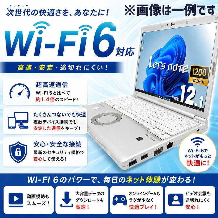 中古パソコン くじらやの中古パソコン 中古 ノートパソコン Office付き Wi-Fi6対応 thunderbolt3対応 バッテリー良好 現品撮影 第10世代 頑丈 軽量 持ち運び 法人 訳あり Windows11 Pro Panasonic　? Let's note CF-SV9RDQVS Core i5 16GB 12.1インチ 中古 パソコン ノートパソコン｜アングル2