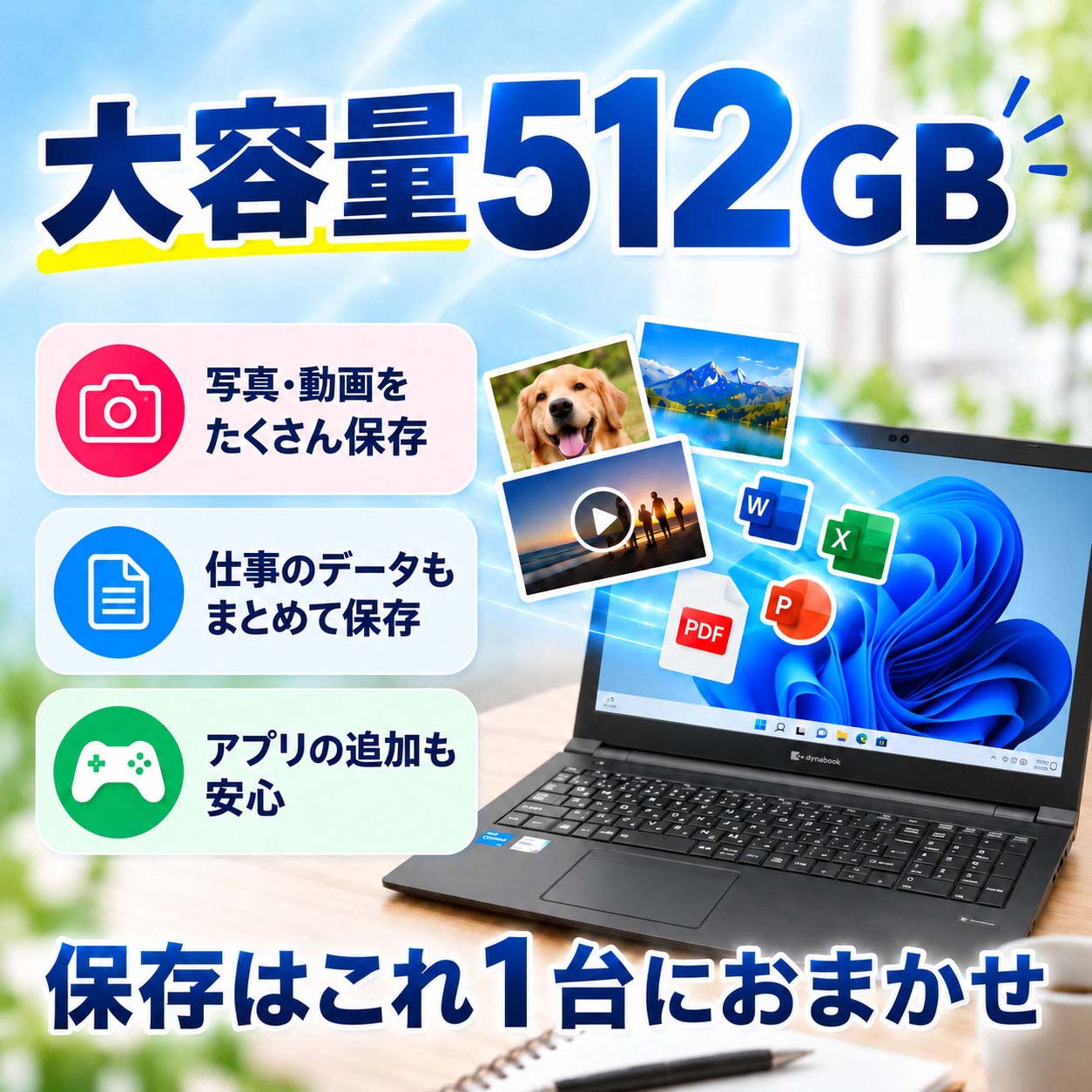 【今だけポイント3倍！】 最新マイクロソフトオフィス2024付き microsoft office付き 中古パソコン 中古 ノートパソコン 最新オフィス 第11世代 大容量 Webカメラ テンキー 仕事用 Windows11 Pro 東芝 dynabook B55/HR Core i5 16GB 15.6インチ 中古 パソコン ノートパソコン pckujira-10240091 中古パソコン くじらや サンプル画像3