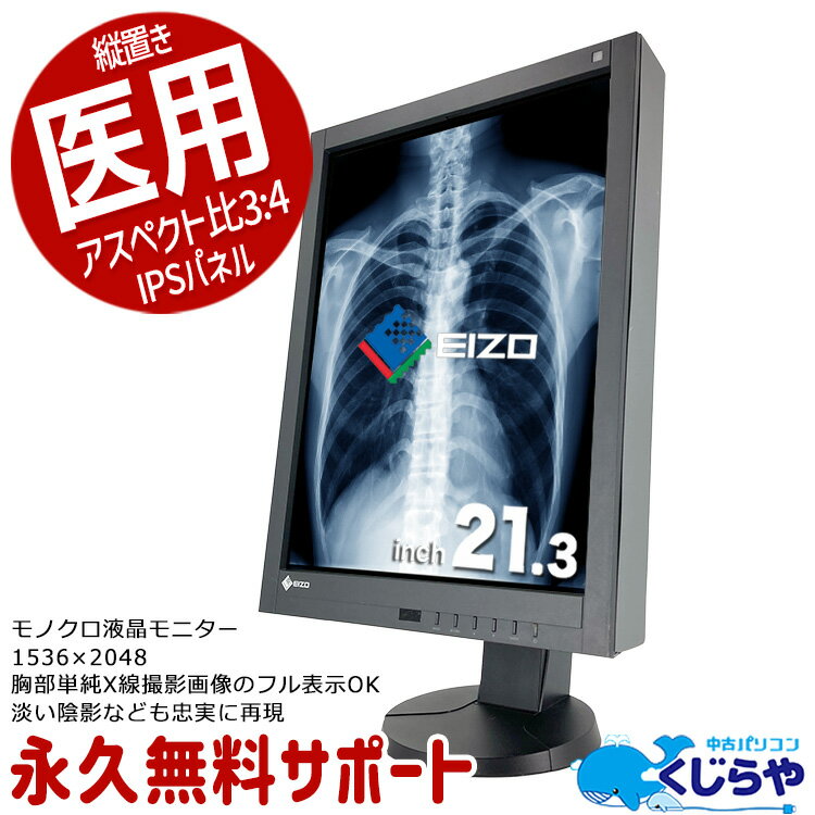 EIZO RadiForce GX340 医用 モノクロ液晶モニター IPS 21.3インチ モニタ 21.3型 1536x2048 アスペクト比3:4 中古 ディスプレイ 訳あり 作業用 Displayport DVI