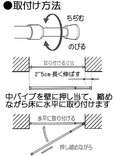 意外と知らないつっぱり棒の正しい設置方法 耐荷重について もんきち的生活はつづく 意外と知らないつっぱり棒の正しい設置方法 耐荷重について もんきち的生活はつづく