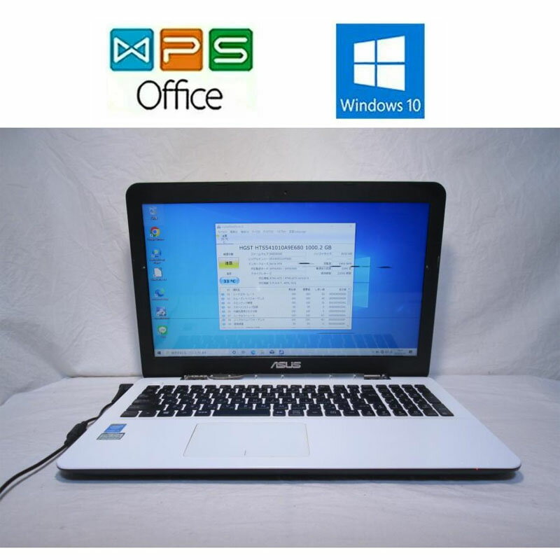 ASUS X555LA-WHITE KOffice Core i3 4030U 1.9GHz 4GB 1TB DVD}` Win10 15.6^Ch WEBJ Ãm[gp\R 