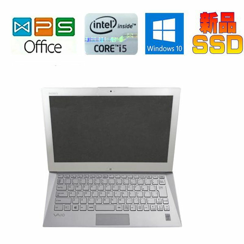 SONY VAIO Duo 13 SVD1323A1J ホワイト 正規版Office Core i5 4200U 1.6GHz 4GB 128GB SSD 13.3型タッチパネル Webカメラ Windows 10 Pro 中古ノート 在宅 リモート 送料無料