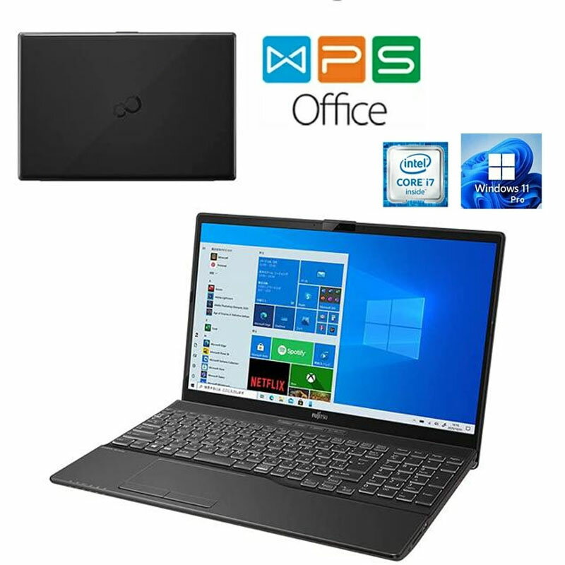 Ãp\R xm LIFEBOOK KOffice Win11 Core i7-8565U 1.8GHz 8GB SSD1024GB Blue-Ray 10L[ WebJ 15.6^FHD ݑ [g Ãm[gp\R 