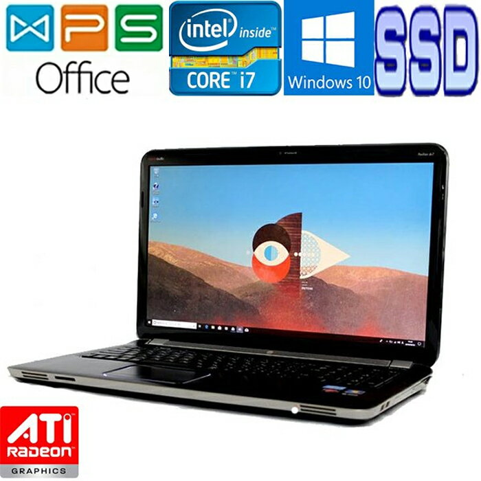 HP Pavilion DV6-6002TX Windows 10 正規版Office Core i7 2720QM 2.2GHz Radeon 8GB 128GB SSD 15.6型HD Webカメラ DVDマルチ 10キー USB3.0 中古ノートパソコン 在宅 リモート 送料無料