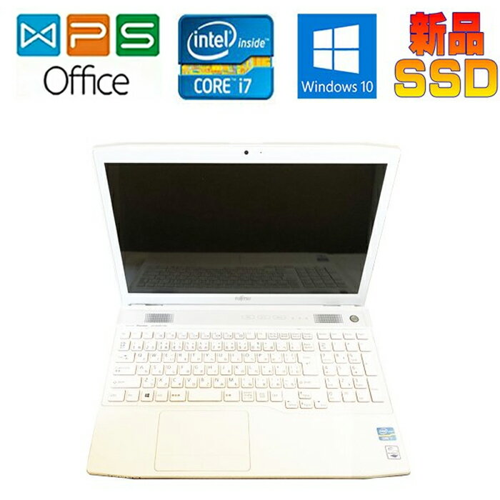 富士通 FMV LIFEBOOK AH77 J FMVA77JWG Win 10 正規版Office/Core i7-3632QM 2.2GHz 8GB SSD128GB Blue-Ray/10キー/Webカメラ ZOOM対応..