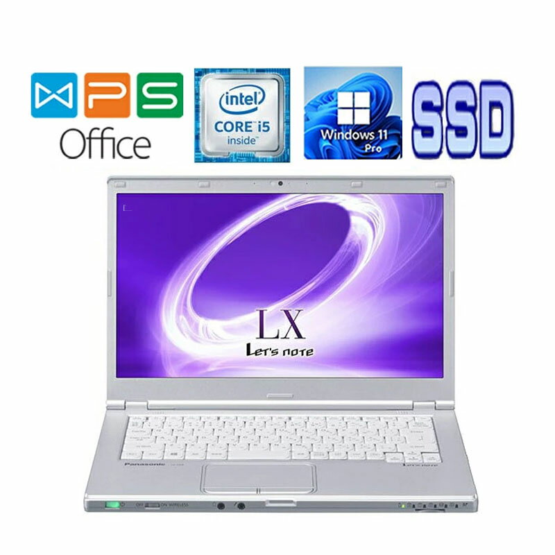 Panasonic Let's note CF-LX5 KOffice Core i5 6300U 2.4GHz 8GB 128GB SSD 14^FHD WebJ Bluetooth Win 11 Ãm[gp\R ݑ [g 