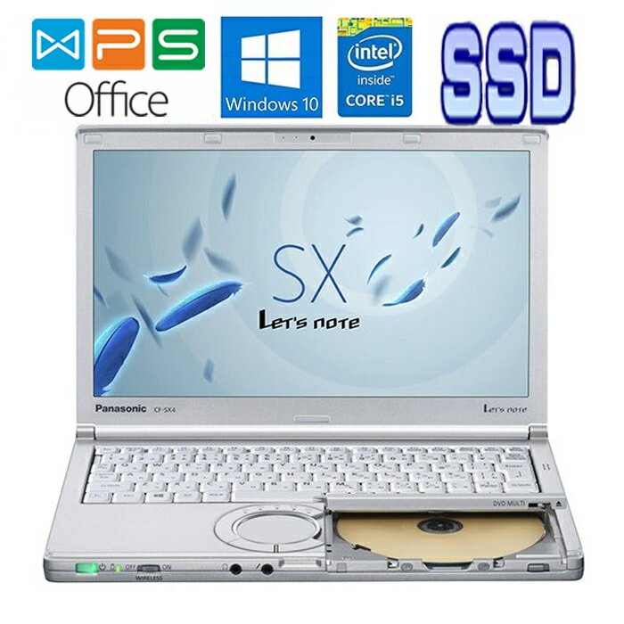 Panasonic Let's note SX4 CF-SX4EDHCS KOffice Core i5 5300U 2.3GHz 4GB HDD:500GB 12.1^HD+ WebJ Bluetooth Win 10 Pro Ãm[gp\R ݑ [g 