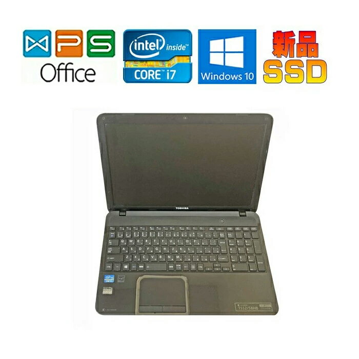 TOSHIBA dynabookT552 PT55258HBMB 正規版Office Core i7 3630QM 2.4GHz 8GB SSD128GB Blue-Ray 10キー Webカメラ 中古ノートパソコン ZOOM対応 在宅 リモート 送料無料