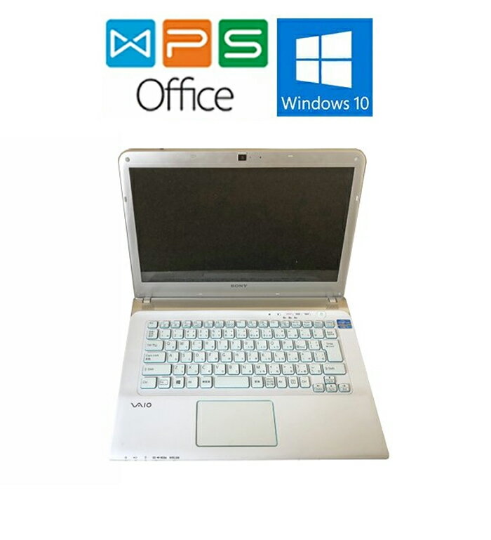 白 SONY VAIO E 14 SVE14A28CJW 正規版Office 第7世代 WIN10 Core i3 3210M 2.5GHz 8GB 128GB 14型HD Webカメラ Blu-ray ZOOM対応 在宅 リモート 中古ノートパソコン 送料無料