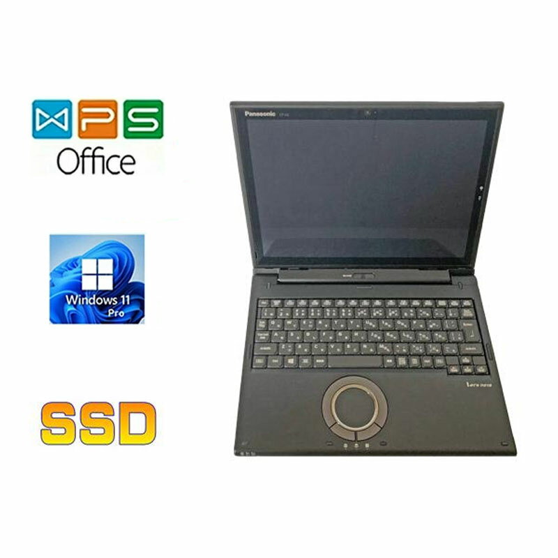 楽天中古電器ONLINE元箱 Panasonic Let's note CF-XZ6 黒 正規版Office Win11 Pro Core i5-7200U 8GB 256GB SSD 12.1型QHD+ 2in1タッチ対応 Webカメラ 中古ノートパソコン 在宅 リモート 送料無料