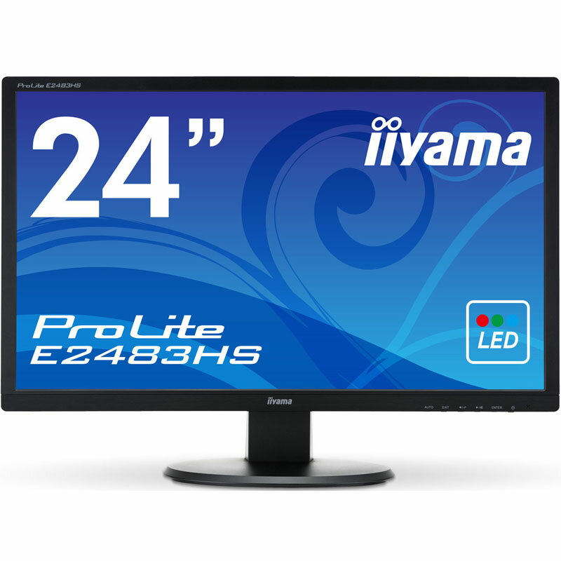 ӻ iiyama ˥ ǥץ쥤 ProLite E2483HS E2483HS-B1 24 磻(24inch/1920x1080/DVIx1/HDMIx1/D-Subx1/) 3ݾդ ̵פ򸫤